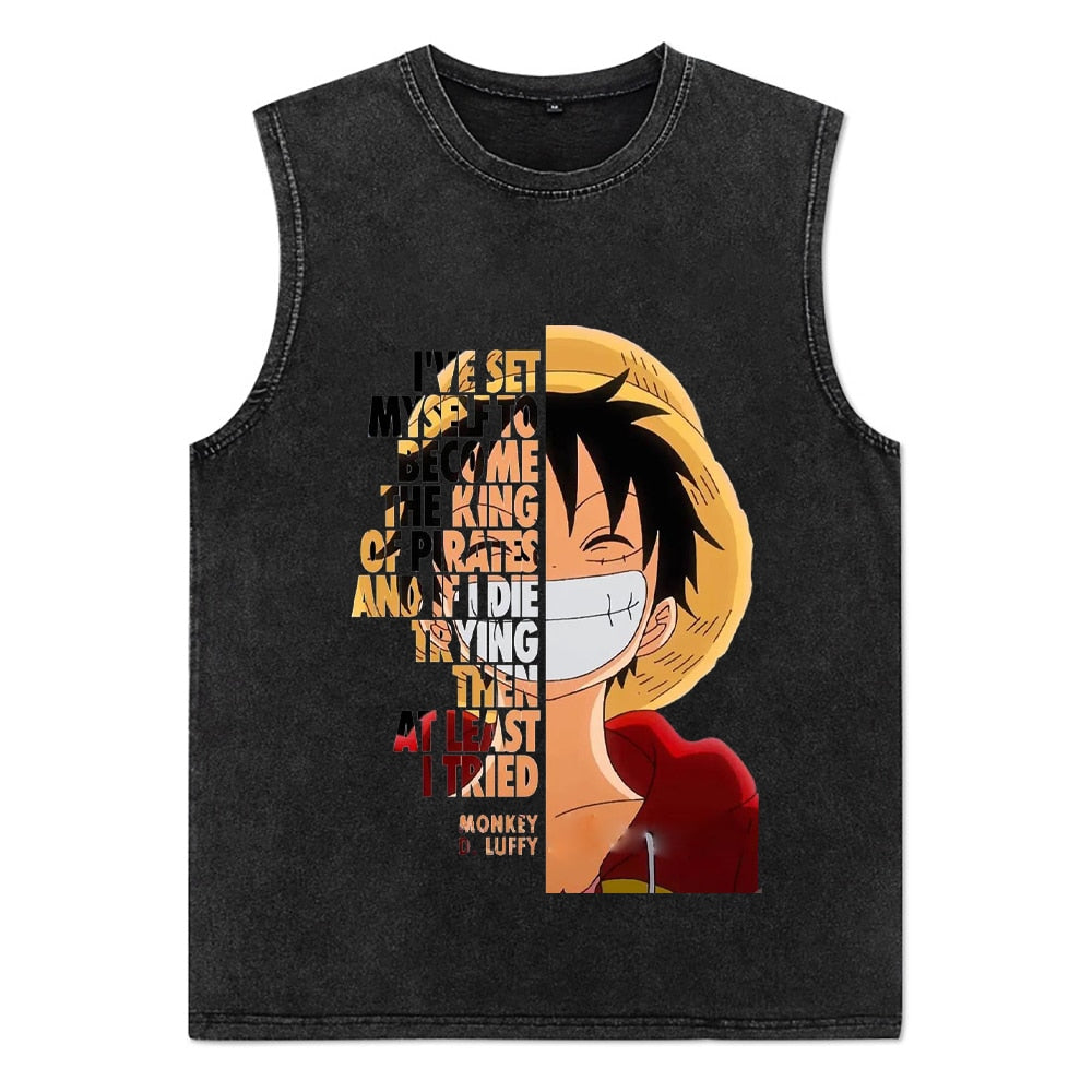 Men T-Shirts Anime Print Streetwear