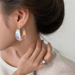 Clear Bubble Hoop Earrings
