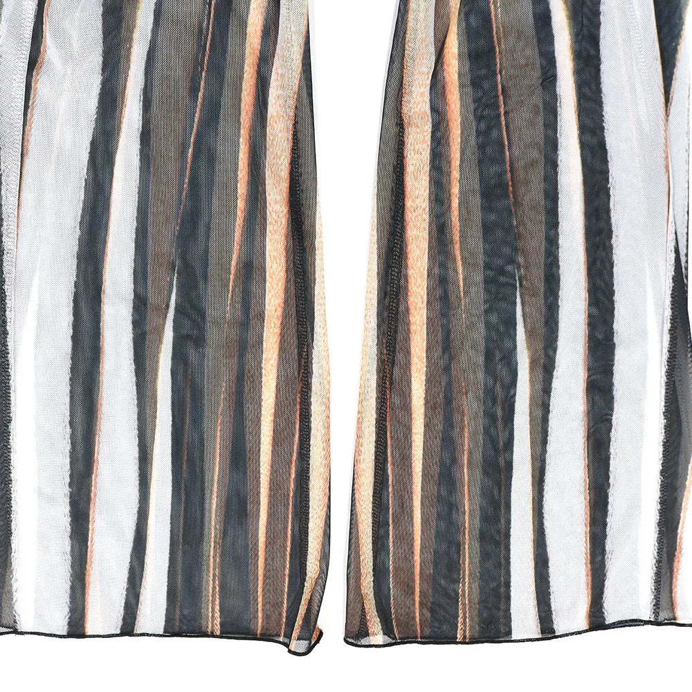 Stripe Flare Pants Set