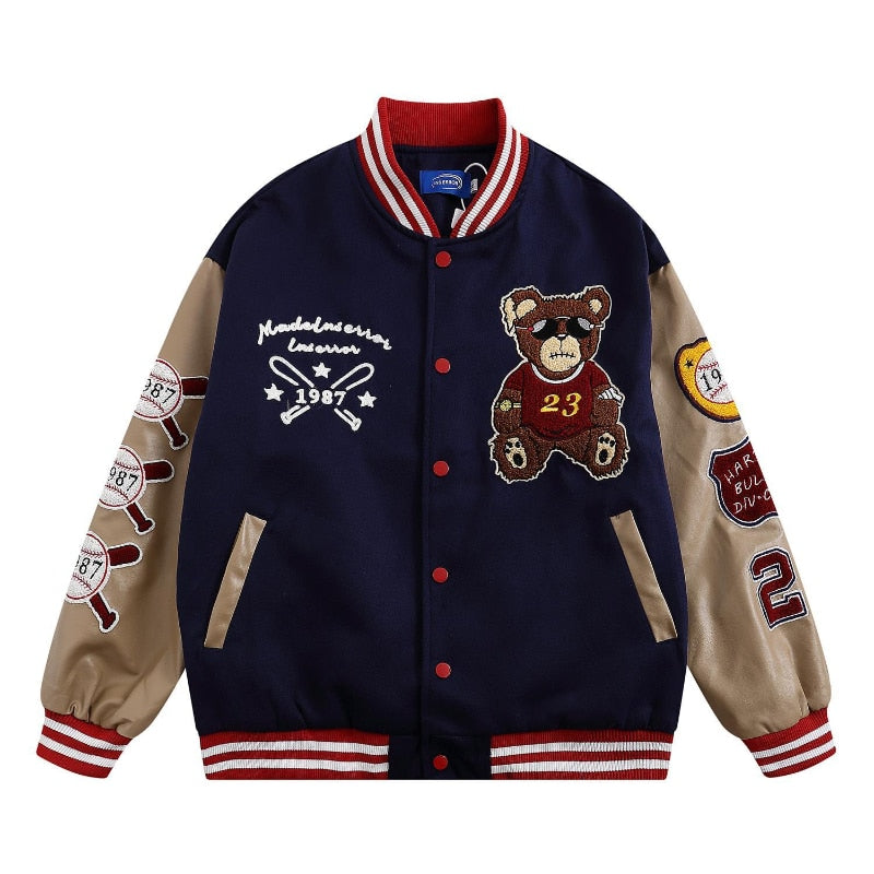 Clothing jacket American retro  loose men baseball clothing street racing