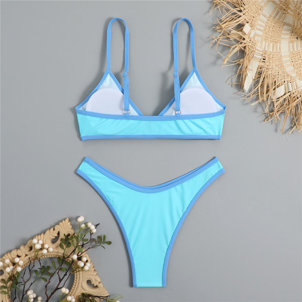 Sexy Micro Bikinis Set Swimming Bathing Suit maillot de bain femme Patchwork