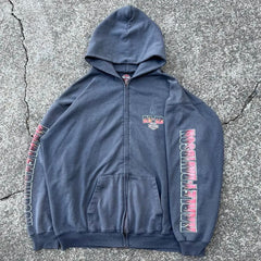 Retro Gothic Y2K Zip-Up Hoodie Hip Hop Streetwear Casual Tops