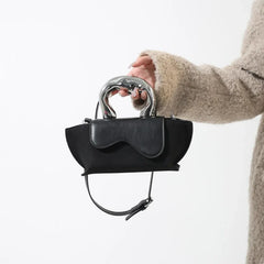 Silver Handle Crossbody Purse