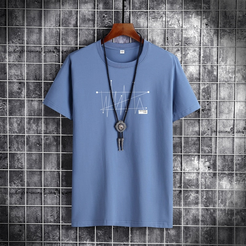 Mens Shirts Casual Short Sleeve Clothes High Quality Printed Cotton