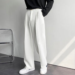 Men Pants Wide Leg Suit Casual Baggy Korean Style