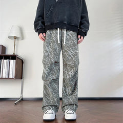 Casual American Corduroy Wide Leg Men Pants