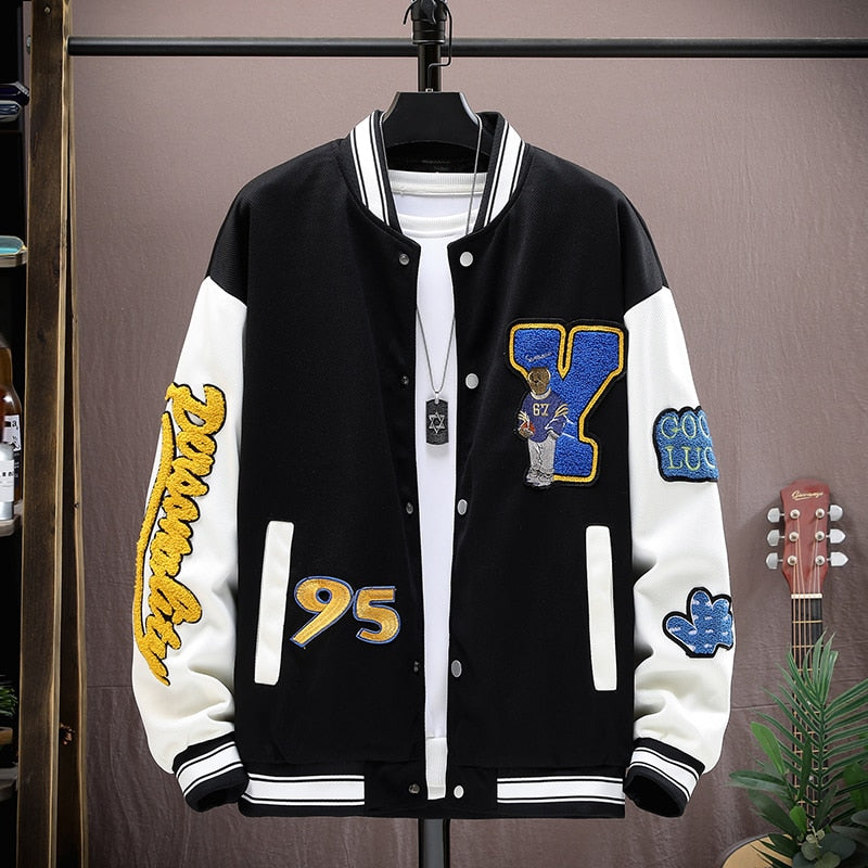 Men Bomber Jacket Hip Hop Streetwear Unisex Casual