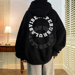 Autumn Hip Hop Letter Printed Pullovers Hoodies For Men