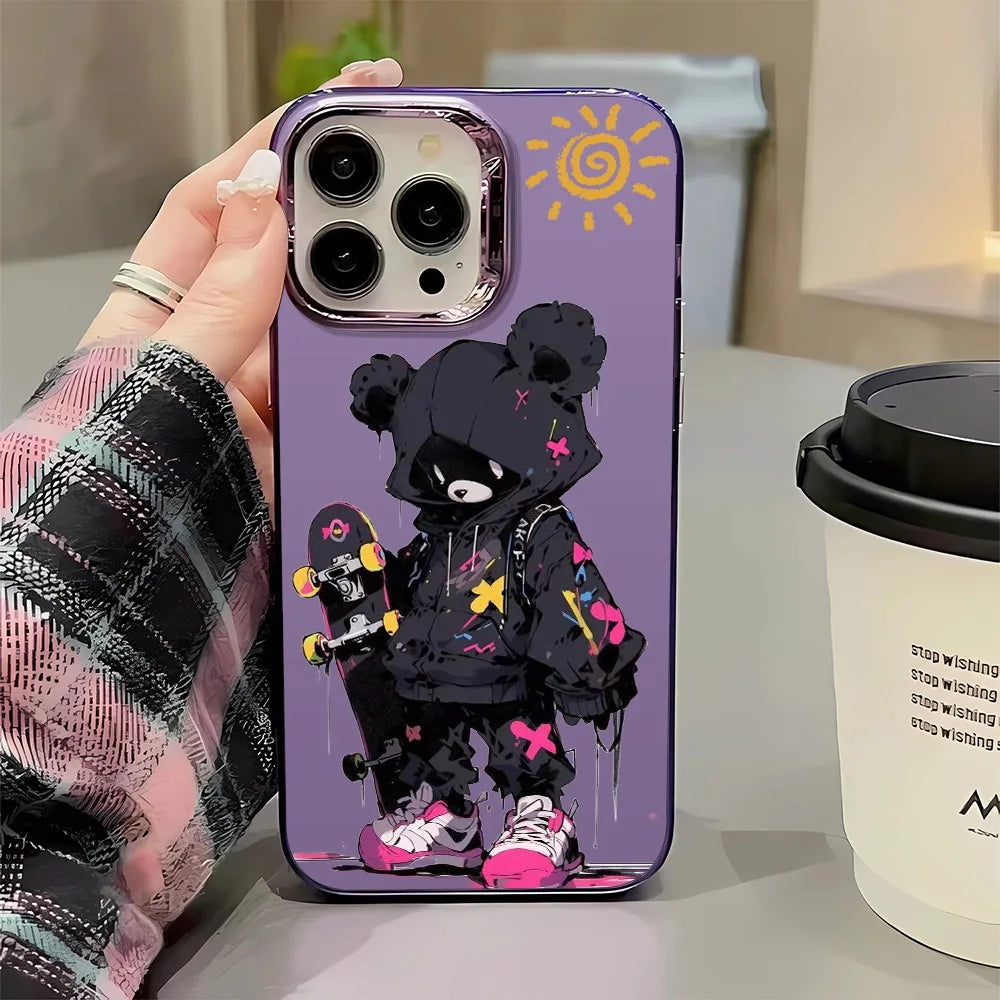 Case Cool Cartoon Fashion Skull Graffiti Color Laser Printing
