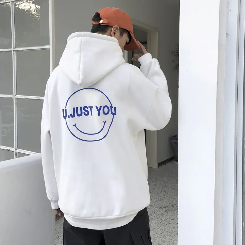 2023 Autumn New Men Oversized Hoodie Loose Hip Hop Style with Letter Print