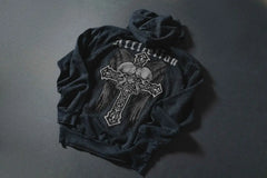 Y2K Letter Print Hoodie Retro Street Fashion Gothic Coat