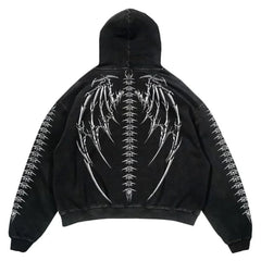 Men Y2K Skeleton Hoodie Casual Streetwear Fashion