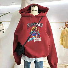 2023 New Spring and Autumn Fashion Letter Printing Loose Casual Versatile Women Hoodie