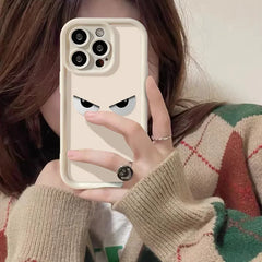 Liquid Silicone Skin Feel Case For iPhone Eyes Full Cover Cover