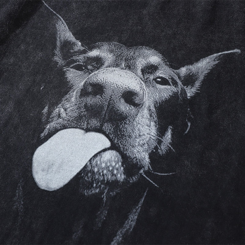 Men T-shirts Dog Printed