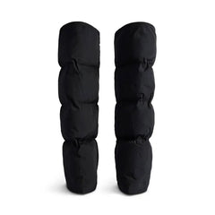 Black Puffer Coat Boot Heels