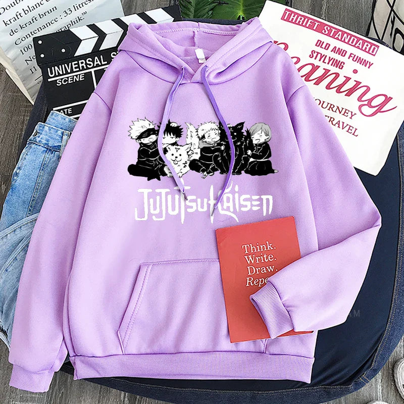 2023 Anime Fashion Gojo Satoru Graphic Hoodie Jujutsu Kaisen Plus Size Sweatshirt for Winter