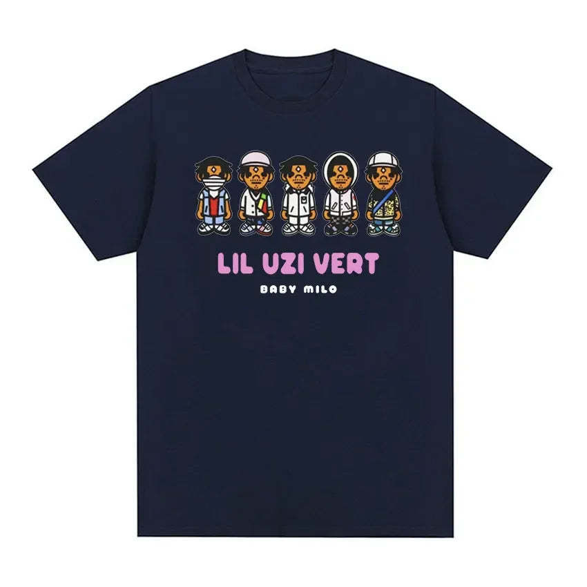 2024 Lil Uzi Vert Graphic Tee Men's Cotton Streetwear