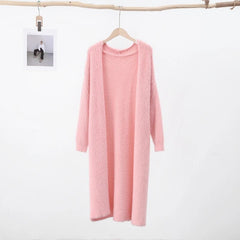Cozy & Chic: Korean-Inspired Cashmere Long Cardigan for Women