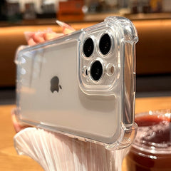 Luxury Shockproof Transparent Case For iPhone 14 13 12 11 Pro Max X Xs XR Max 7 8