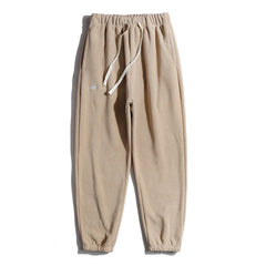 Autumn Winter Korean Fleece Pants Men's  Casual Joggers