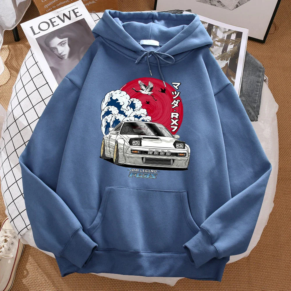 Men Fashion Oversize Sweatshirt Autumn Pocket Warm Hipster Soft Streetwear