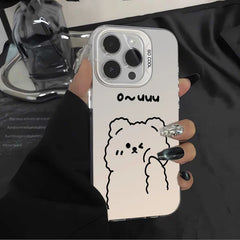 Bear Matte Transparent Colors Funny PhoneCase For iPhone Camera Bumper Cover