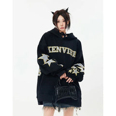 2023 Women Streetwear Pullovers Hoodies Letter Print