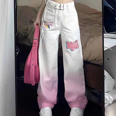Retro Vibe Embroidered Carpenter Pants for a Stylish Workday