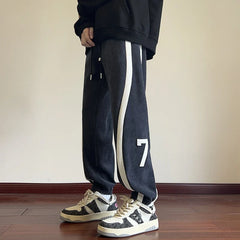 Men Sweatpants Sportswear Side Stripe