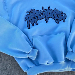Y2K Street Hip hop Oversized Hoodie Retro Letter Print