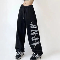 Y2K Letter Print Women Pants Fashion Streetwear