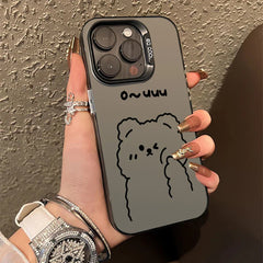 Bear Matte Transparent Colors Funny PhoneCase For iPhone Camera Bumper Cover