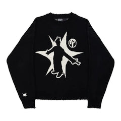 Men Pullovers Casual Sweater Oversize Knitted Top