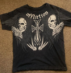 2024 Gothic Angel Skull Print Men Tee Casual Summer Style