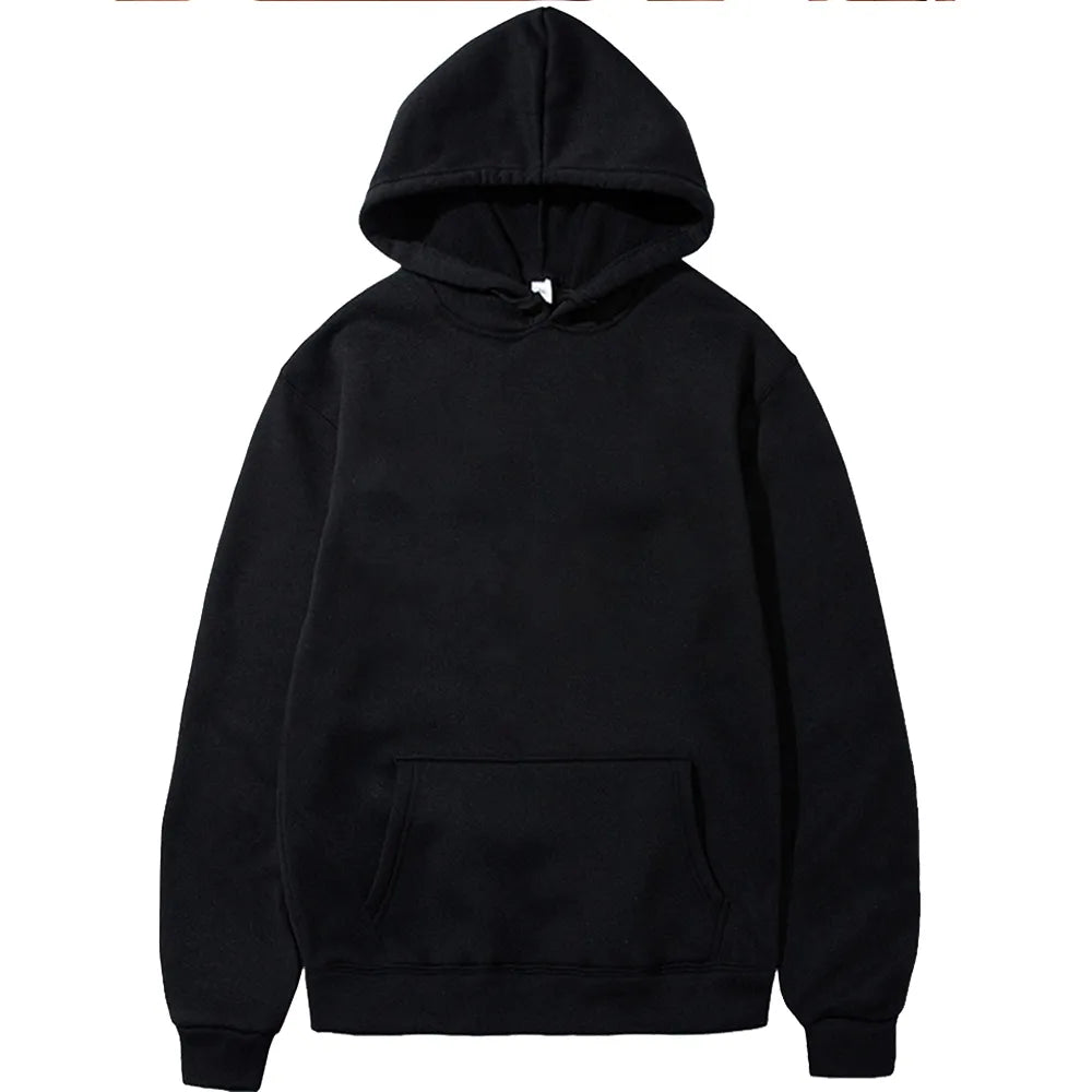 Hoodies Men Top Solid Color