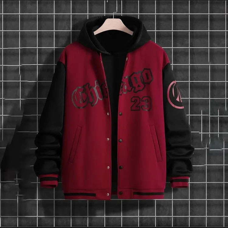Stay Warm in Style High Street Youth Men's Baseball Coat for Spring/Autumn