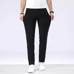 2024 Men's Casual Pants Slim Straight Elastic Waist