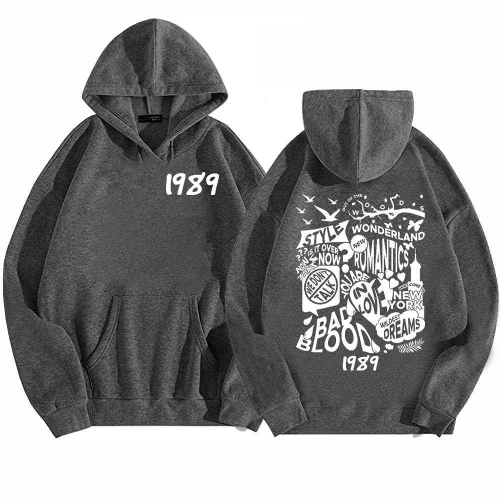 1989 Hoodie Taylor Album Hoodie Pullover Tops Streetwear