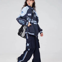 Jacket Oversize Sweatshirt  Japanese Fashion Bomber Jacket Women