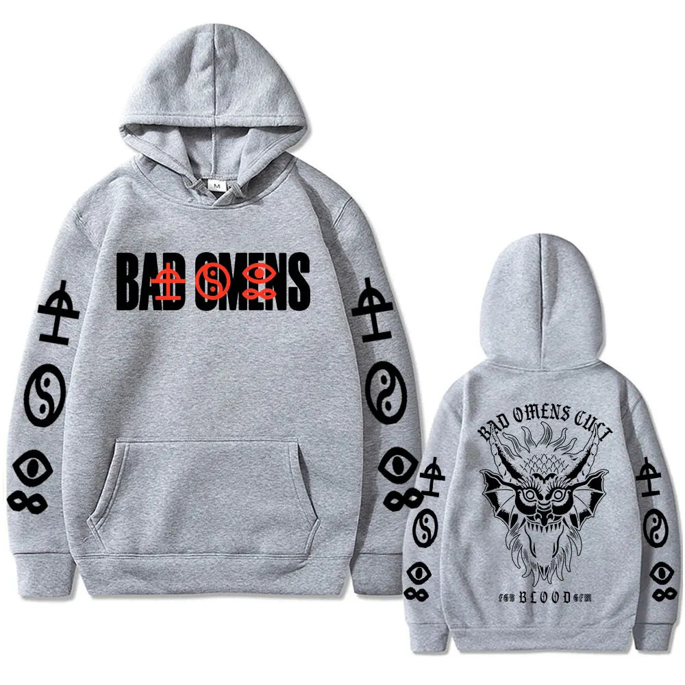 Bad Omens Gothic Graphic Hoodie Men's Oversized