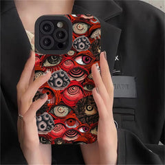 Scary Red Eye Silicone Case For iPhone