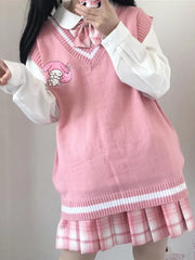 Kawaii School Vest Cute Japaese Lnolita Sweater 2023