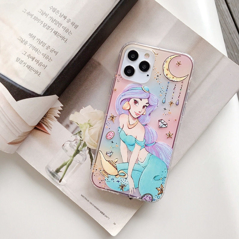 Beautiful Princess Phone Cases For iPhone Transparent Silicone Back Cover