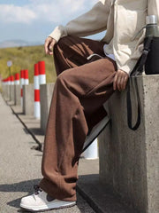 Korean Style Street Corduroy Wide Leg Casual Pants