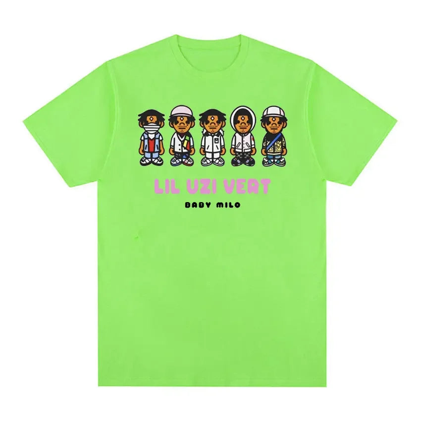 2024 Lil Uzi Vert Graphic Tee Men's Cotton Streetwear