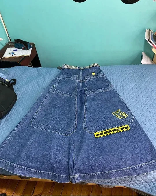 Y2k New Retro Street Clothing Harajuku Hip Hop Jeans Gothic Punk Fashion