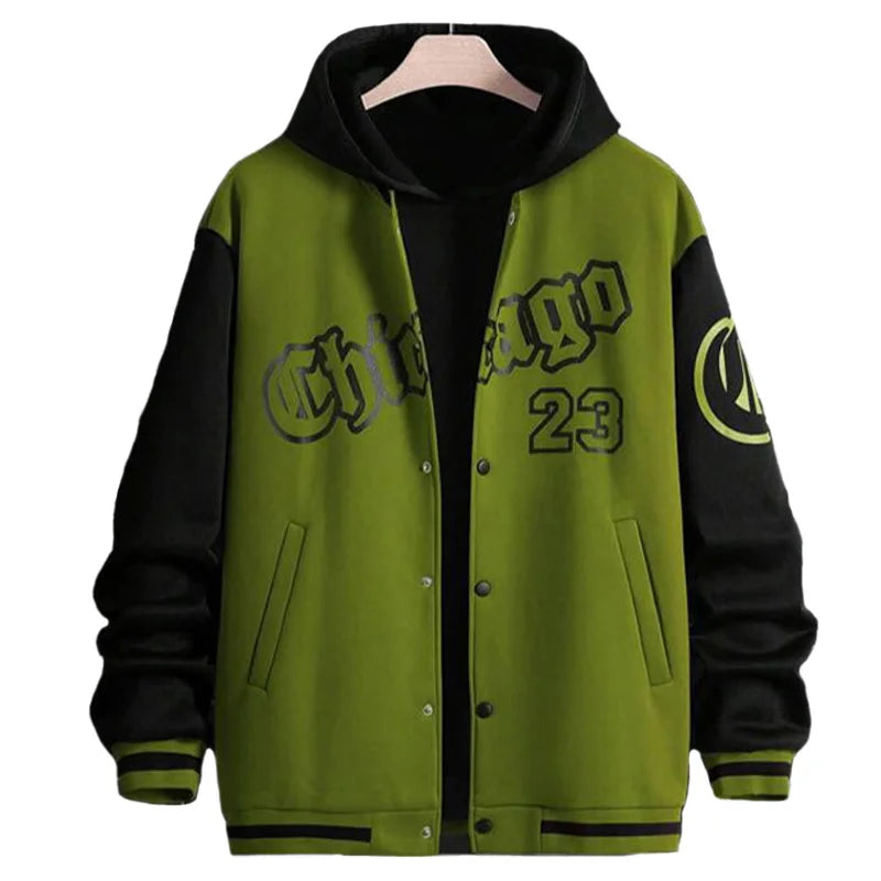 Men's Autumn Jacket Coat Letter Printed Baseball