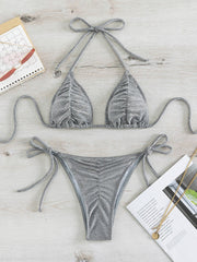 Bikini Bandage Swimwear  Swimsuit Women Shiny