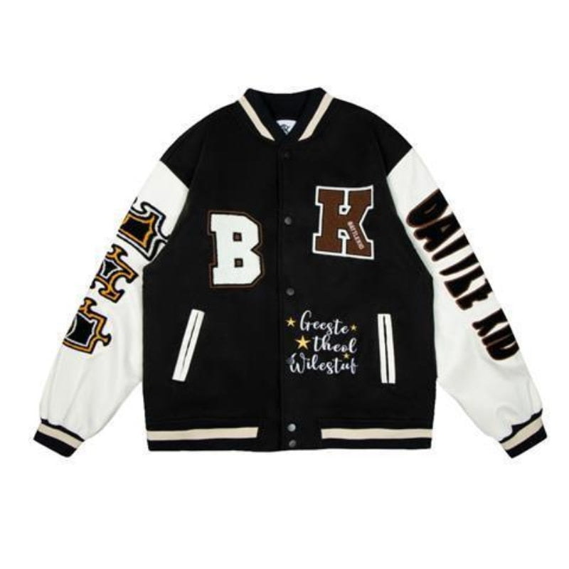 Clothing jacket American retro  loose men baseball clothing street racing